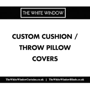 Poszewki na poduszki/poduszki dekoracyjne na zamówienie. Trzy style. Ponad 3000 tkanin do wyboru. Dopasuj do dekoracji okiennych z The White Window.