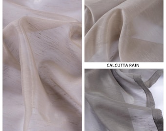 Sheer Curtains. Custom Window Drapes for Living, Bedroom, Dining, Kitchen. Blackout Option. Hazelwood Beige/ Brown/ Taupe Grey/ Coffee Brown