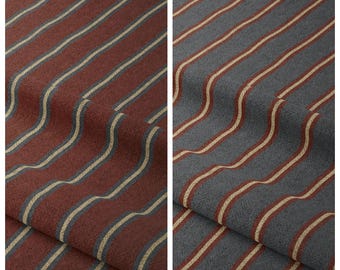 Ticking Stripe Curtains. Custom Window Drapes for Living, Bedroom, Dining, Kitchen, Bathroom, Study, Office. Blackout Option. Red/ Grey