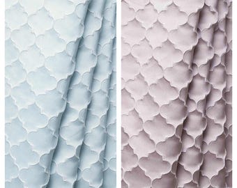 Custom Curtains. Silk Blend Window Drapes for Living, Dining, Nursery, Office, Study. Blackout Option. Pastel Blue/ Pastel Pink