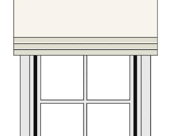 Custom Faux / Fake Roman Shade Valance for Windows I 3000 Fabrics I Curtain Valance in any Length & Width