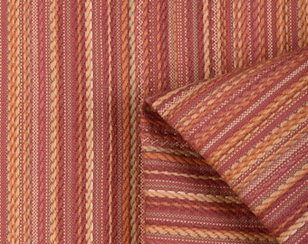 Striped Cotton Curtains. Custom Window Drapes for Living, Bedroom, Dining, Kitchen, Nursery & Study. Blackout Option. Red