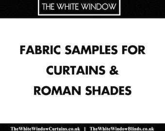 Muestras de tela para cortinas, tapicería, estores, cenefas, cojines, caminos de mesa y muebles para el hogar.