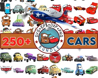 Cars Lightning McQueen Mater Birthday PNG-bundel (digitale download)