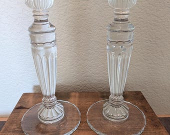 Candelabros de cristal vintage Shannon de Godinger de 25 cm (10 pulgadas)