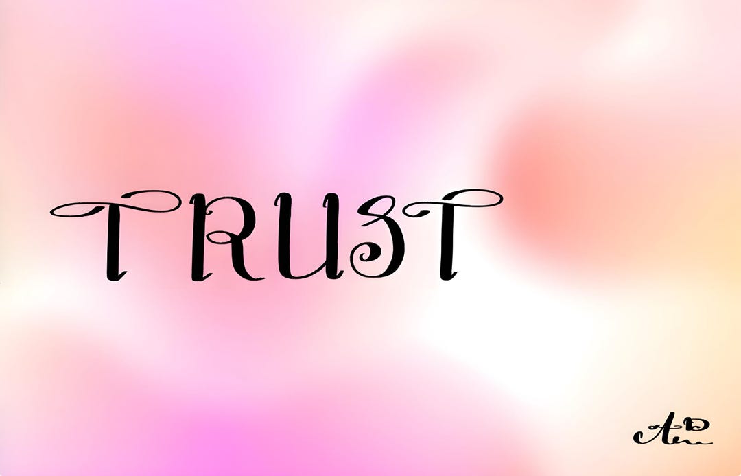 Trust In Calligraphy Trust; From the Calligraphy Sunrise Collection by Renu Arora - Etsy