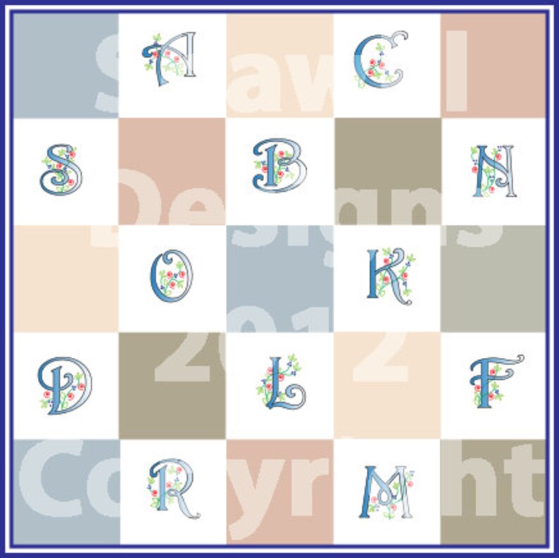 Alphabet Soup Embroidery-Quilt Pattern image 2