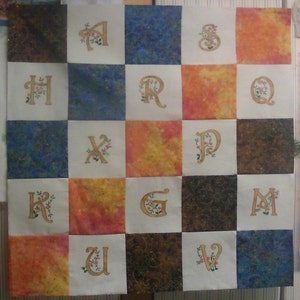 Alphabet Soup Embroidery-Quilt Pattern image 5