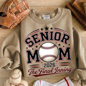 Senior Mom Baseball SVG PNG | Class of 2026 Final Inning Graduation Design | Proud Baseball Mom Digital Download for Cricut and Sublimation