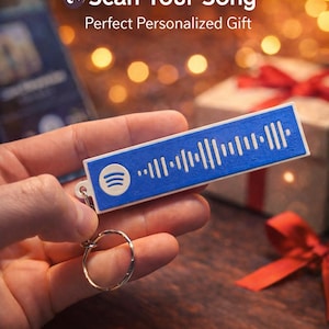 Portachiavi Spotify personalizzato, regalo per la fidanzata, portachiavi con codice canzone personalizzato, regalo di anniversario per il fidanzato, regalo musicale per coppie