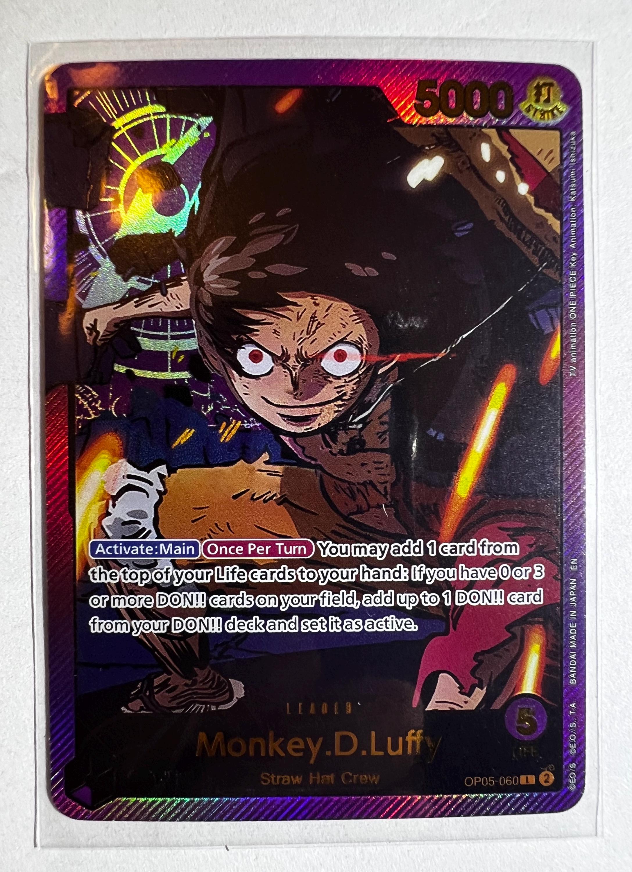 ୨୧ ろいさま ページ ୨୧ One Piece OP05-060 Monkey D Luffy Alternate Art SPR Gold Leader