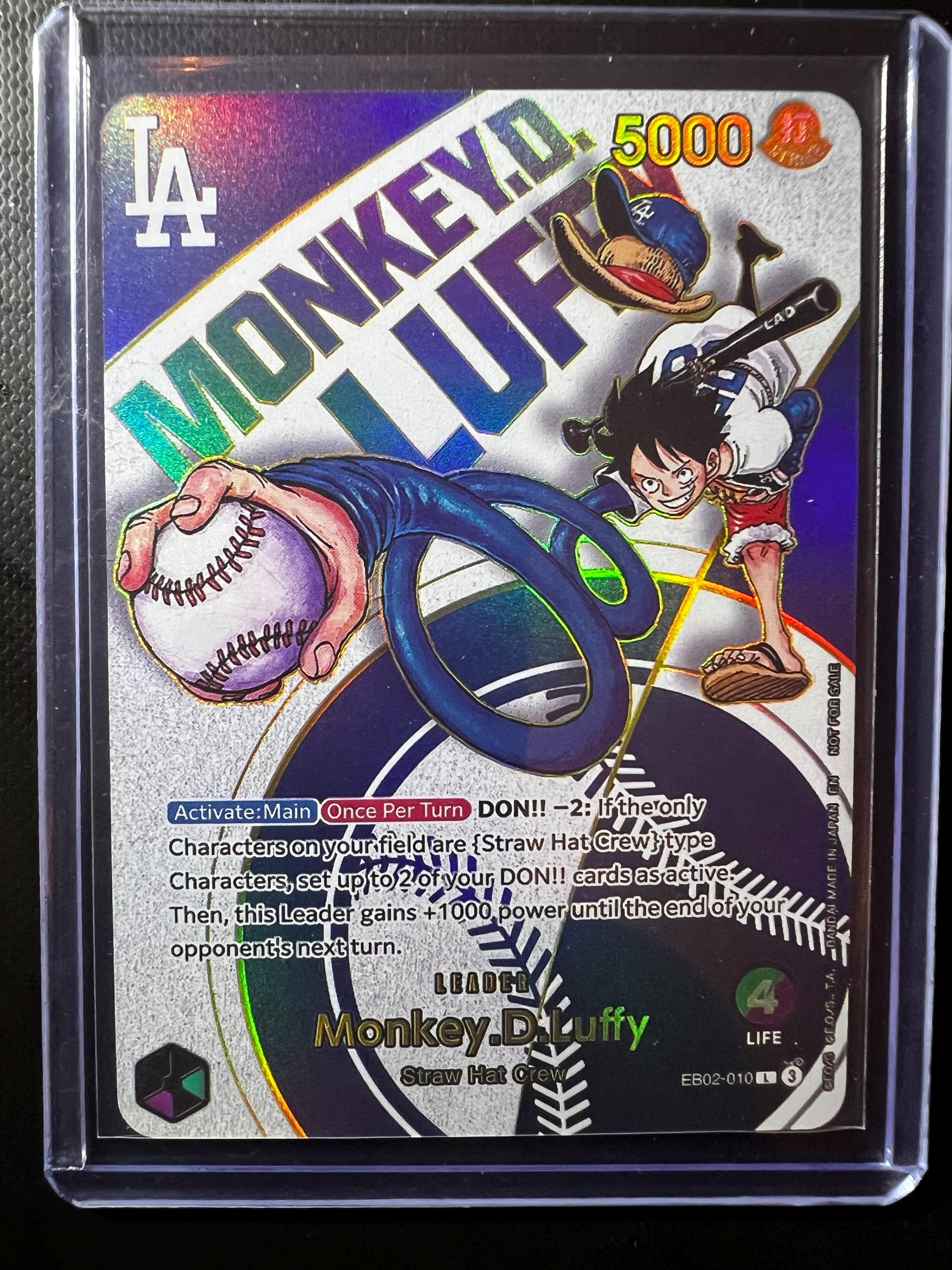 Monkey D. Luffy Dodgers X One Piece Night Promo Card - Etsy
