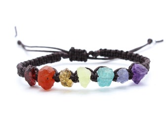 Raw Gemstone Chakra Bracelet