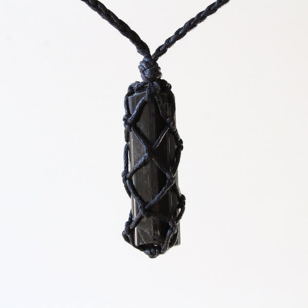 Raw Black Tourmaline Necklace