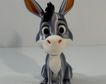 Cute Donkey – 3D Printed Kawaii Animal Figurine