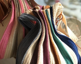 Haakpatroon accordeontas, patroon tas, patroon pdf Engels, patroon tas, tas gehaakt