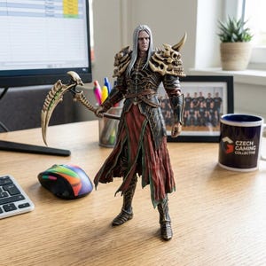 Necromancer fantasy statue stl
