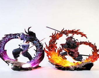 Figura Demon Slayer Kokushibo Vs Yoriichi Luminosa 20cm 29cm Bandai Estatua Anime Coleccionable Regalo Fans