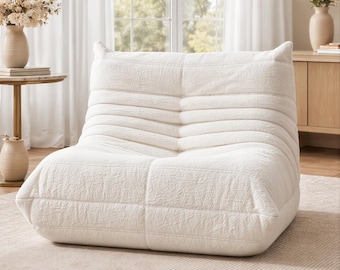 Sofá moderno de pana Togo – Sillón puff Caterpillar
