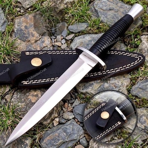 Handmade World War 2 (ww2) Dagger with Sheath, 13-Inch Fixed Blade Survival knife hunting knife Outdoor use