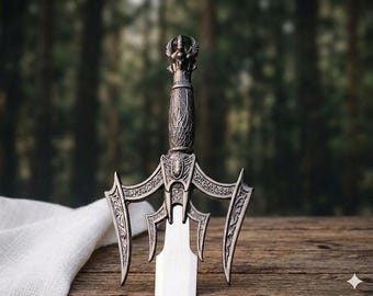 Handgeschmiedetes Damaszener Stahl Zoro Schwert mit Lederscheide - Cosplay Display