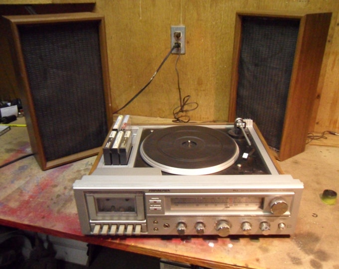 Vintage 1970s Sound Design Record Player / AM FM / Cassette With Speakers.. Sounds Great Etsy