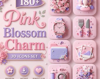 Charm de flor rosa: más de 180 iconos de aplicaciones rosas para iOS y Android