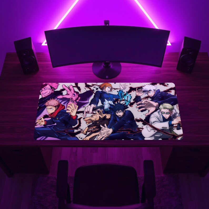 Jujutsu Kaisen Inspired Mouse Pad – Dark Anime Gaming Desk Mat ...