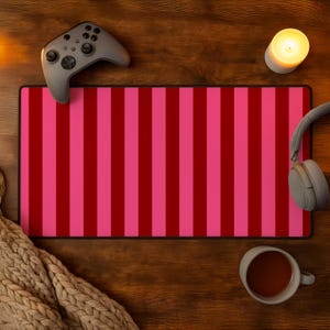 Alfombrilla de ratón con diseño de rayas, alfombrilla de escritorio minimalista para tecnología, alfombrilla de ratón con estética de desarrollador, configuración de espacio de trabajo limpio, decoración de escritorio para startups, regalo para él.