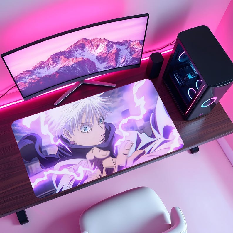 Gojo Mouse Computer Thing Gojo Satoru Mouse Pad, Jujutsu Kaisen Gaming Desk Mat, Stitched Edge ...