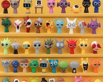 48pcs Mini Sprunki Action Figures Set – Cartoon Movie Character Toy Figurines Collection Kids Gift