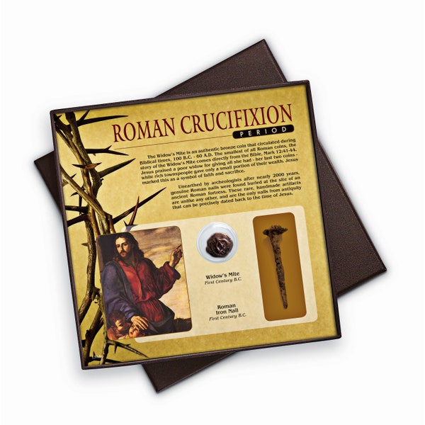 Roman Crucifixion Period Widow's Mite and Nail Ancient Collection