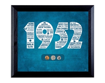 Year to Remember Personalized Coin Wall Frame