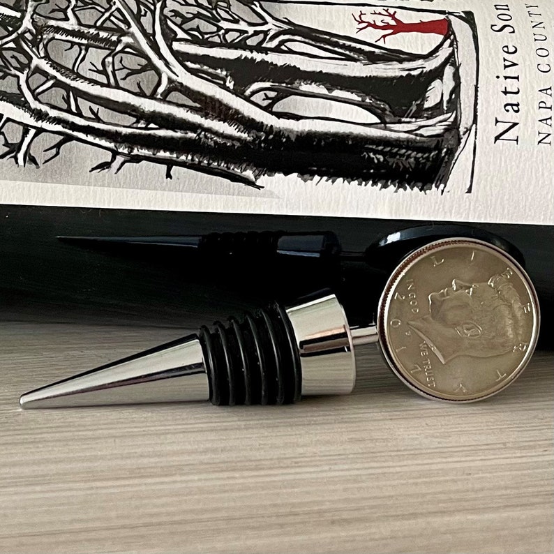 CoinTreasures JFK Half Dollar Wine Stopper - Thumbnail 4