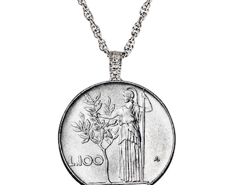 Italian Lire Coin Pendant