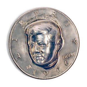 3-Dimensional JFK Half Dollar Coin