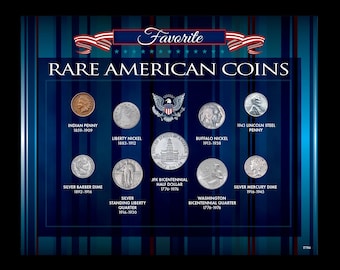 Favorite Rare American Coins in Frame