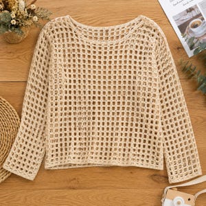 Mesh Crochet Sweater Pattern PDF, Crochet Fishnet Sweater Pattern PDF, Crochet Sweater Pattern PDF, Crochet Pullover Tutorial,