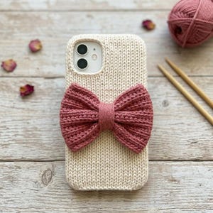 Crochet Bow Handyhülle Muster | Anfänger DIY gerippte Abdeckung