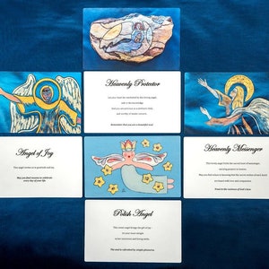 48 Angel Blessing Cards, Religious, Divination, Oracle, Angel messages, Sympathy, Angel guides, Condolence, Wedding, Shower, Gift for mother image 7