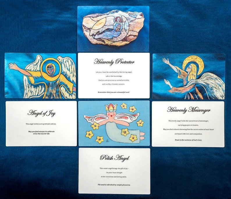 48 Angel Blessing Cards, Religious, Divination, Oracle, Angel messages, Sympathy, Angel guides, Condolence, Wedding, Shower, Gift for mother image 7