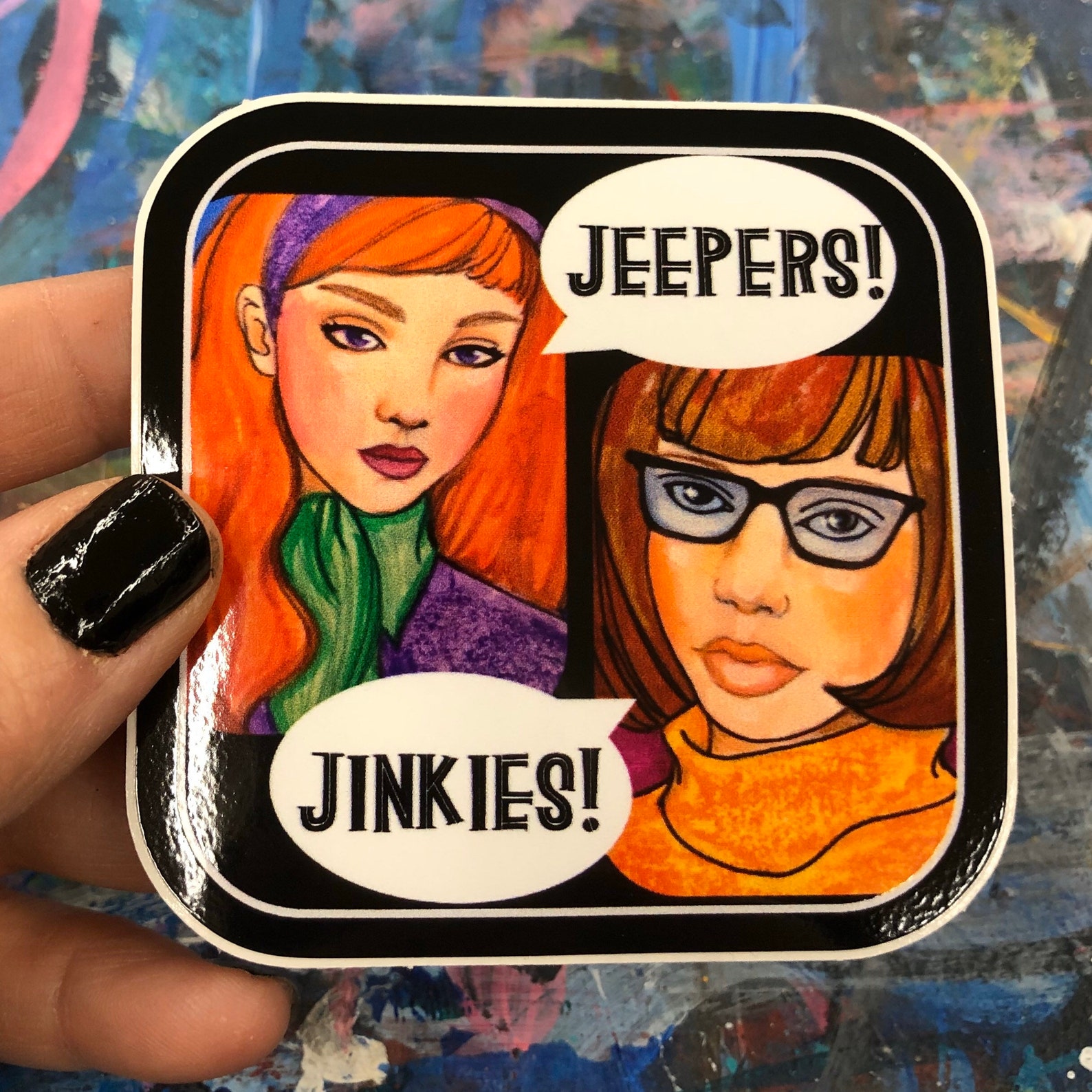 Daphne & Velma Jeepers and Jinkies Scooby Doo Cartoon vinyl Etsy