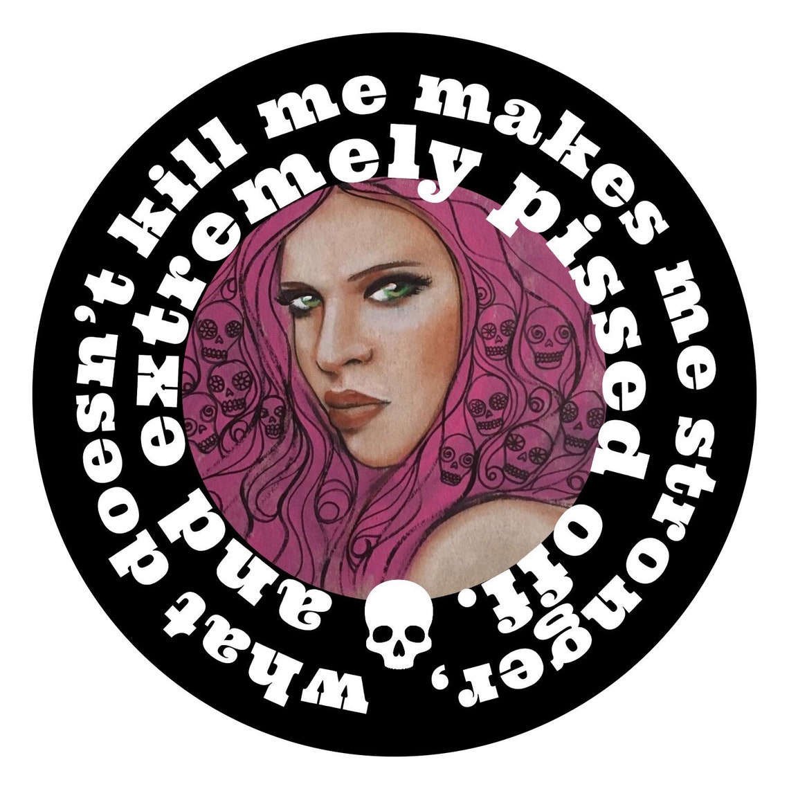 What doesnt kill me makes me stronger feminist woman girl etsy