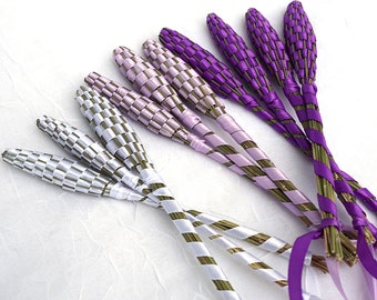 Mini Organic Lavender Wand, Nature Gift, Sample Size Small Wedding Favorite Flower Girl Basket Flower Arrangement purple