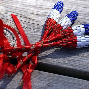 patriotic centerpiece 4th July American Flag Organic Lavender Wand patriotic wreath Patriotic decor USA Americana decor image 2