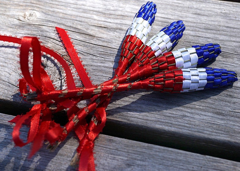 patriotic centerpiece 4th July American Flag Organic Lavender Wand patriotic wreath Patriotic decor USA Americana decor image 2