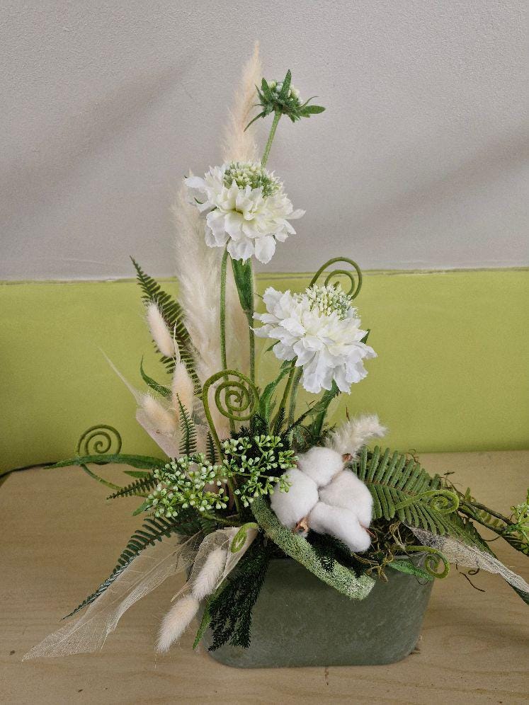 Trockenblumen gesteck länglich
