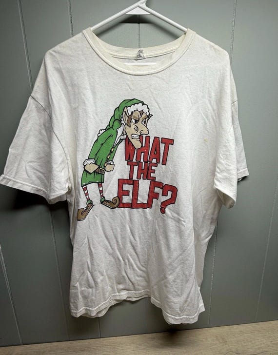 Vintage - 1980s- What The Elf T-shirt - Hybrid XL