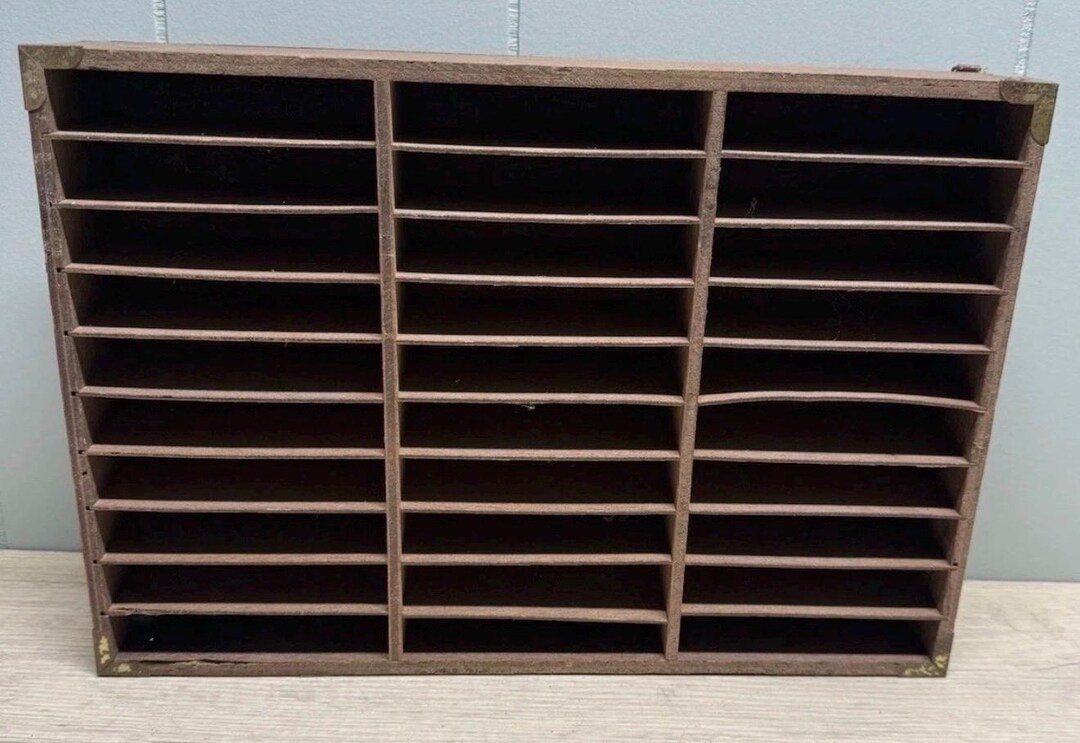 Vintage Wooden 30 Slot Display Case 10x14.5”x3” - Etsy