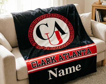 Personalisierte Clark Atlanta Universität Wurfdecke - CAU Alumni Spieltag Geschenk